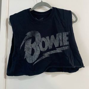 Cropped Bowie cut off top